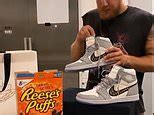 Jake Paul eats cereal out of ,000 Dior X Air Jordan sneakers